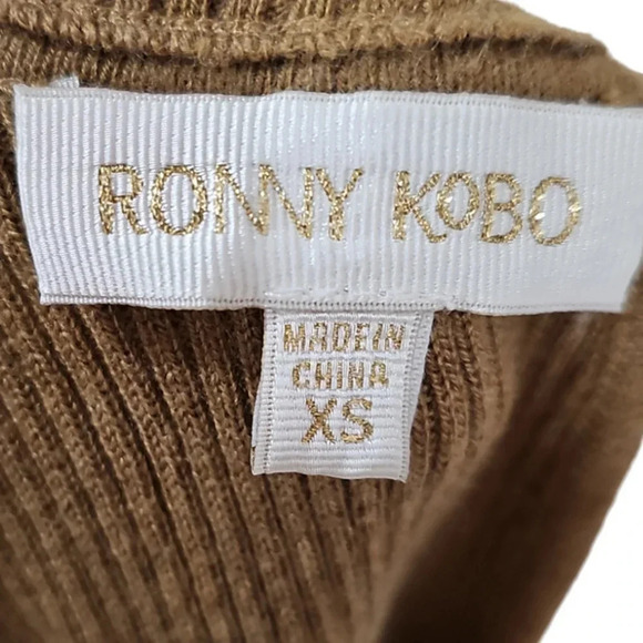 Ronny Kobo Arnia Knit Top Bronze Size XS NWT - Picture 7 of 10